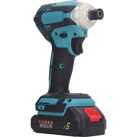 Tournevis à chocs sans fil 21V, moteur sans balais, clé à choc électrique rechargeable, prise UE 100-240V, visseuse à percussion puissante (1/5)