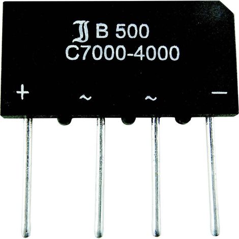 Pont redresseur TRU COMPONENTS TC-B40C7000A 1581985 80 V 7 A Monophasé SIL-4 1 pc(s) S690631