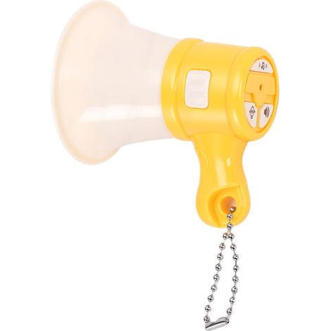 Mini mégaphone jouet ergonomique, portable et suspendu, amplificateur de voix, jaune (1/5)