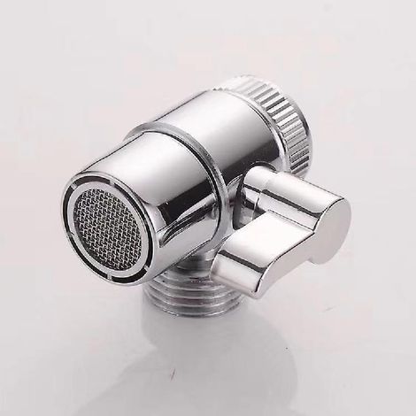 Adaptateur de robinet de cuisine avec inverseur et vanne de dérivation pour WC, bidet, douche et cuisine (1 pièce) (1/4)