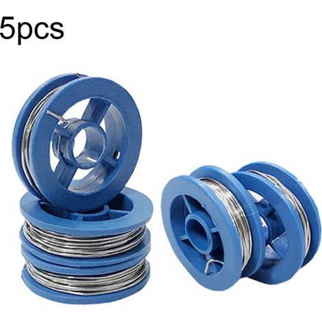 Cinq petits rouleaux de fil à souder sans nettoyage de haute pureté, 0,8 mm, à vendre comme aides au soudage.