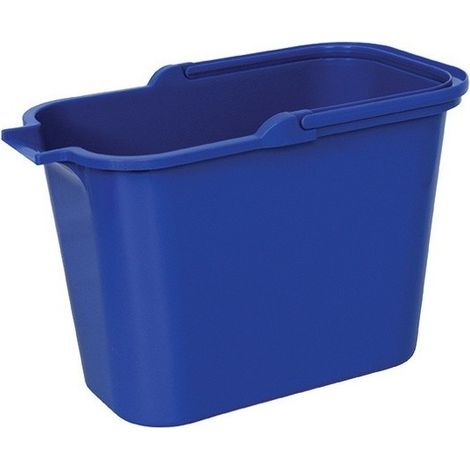 Seau rectangulaire PP 14L Bleu MSV (1/2)