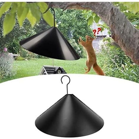 Garde de Maison d'Oiseau, 40cm Déflecteurs d'Écureuil Suspendus Déflecteur de Protection d'Écureuil Enveloppant avec Crochet Garde d'Oiseau pour Extérieure Mangeoires d'oiseaux Suspendues