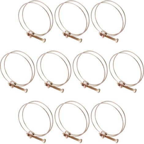 10pcs Colliers Réglables Pour Tuyau À Double Fil 77-82mm En Acier Au Carbone Colliers De Serrage Pour Tuyaux Pour Collecteur De Poussière Caoutchouc PVC Pompe De Piscine (1/5)