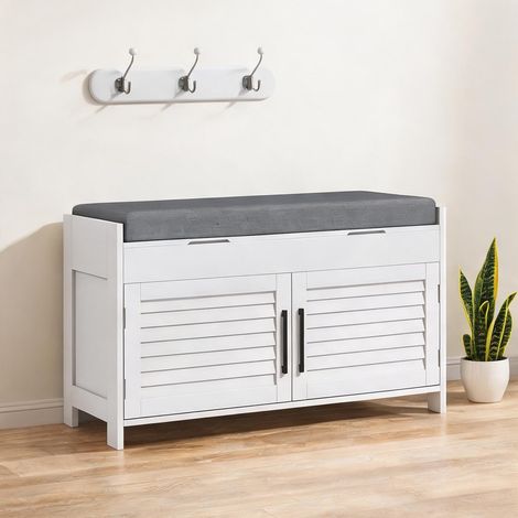 Console bianco en mDF poliestere 90 x 36 x 50 cm (1/5)