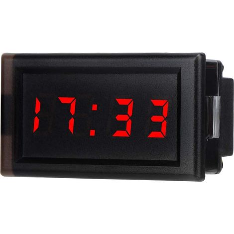 Horloge de Voiture Numérique 12V - Horloge pour Auto et Voiture - Redresseur d'Alternateur pour Sports Motorisés (Rouge) (1/5)