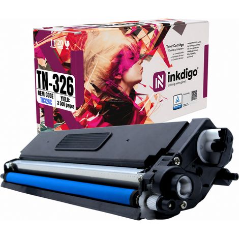 Toner Inkdigo TN326C compatibile con Brother DCP-L8400CDN HL-L8250CDN, certificato TÜV. (1/5)