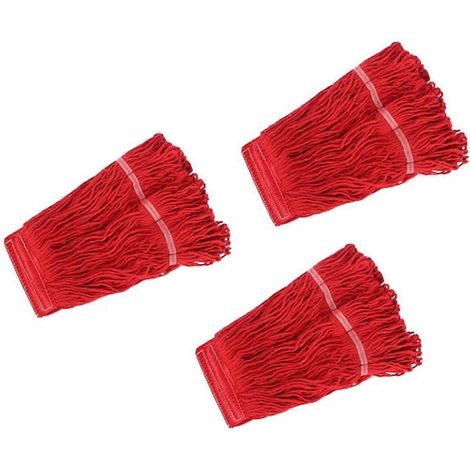 Tête de rechange pour balai à franges professionnel, tête de balai à franges bouclée. (1/4)