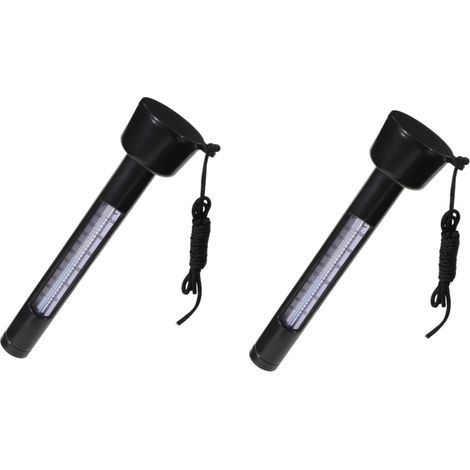 Yardwe 2 Pièces Thermomètre De Piscine Thermomètre à Eau Pour Plongée à Froid De Température De L'eau Flottant à Bain De Glace Plastique Black