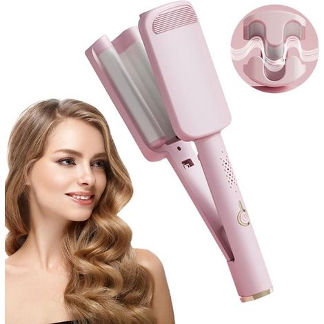 Fer à boucler Wave - Fer à boucler portable - Fer à boucler - Fer à boucler 32 mm - Mini fer à boucler - Styler Wave - Plastique - 15,5 x 6 x 4,5 cm Rose (1/5)