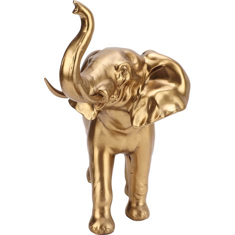 Éléphant en résine décoratif, forme mignonne, porte-bonheur écologique, figurine pour maison, collection d'art, cadeau idéal (1/5)