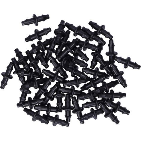 CCYKXA 100pcs 3/5 Hose Connector 2 Way Drip Irrigation Connector Fitting Garden Irrigation Accessories