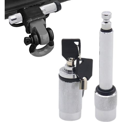 Verrou pour attelage de remorque  Antivol de voiture pour portes de véhicules et attelages de remorque  Verrou universel  Pour voitures particulières, véhicules de remorque, tours, bateaux, camions (1/5)