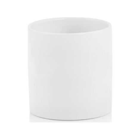 Pot de fleurs en céramique blanc cylindrique 8x8cm