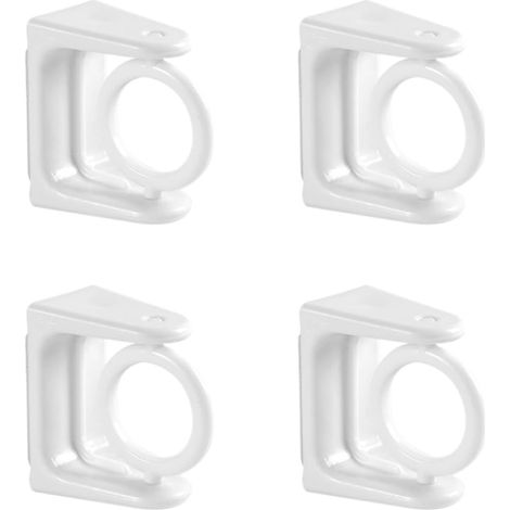 4pcs Crochets Supports Rotatifs pour Tringles à Rideaux Télescopiques en Abs et Polyéthylène, Capacité 5kg, Design Simple et Portable pour Salon et Maison (1/5)