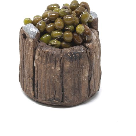Tino in legno con olive 3x3,5cm