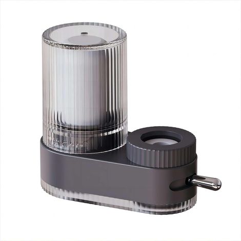Filtro Rubinetto Acqua 7 Stadi Ceramica e Carbone Attivo con Finestra Trasparente, Design Moderno in ABS, Adattatori Universali per Cucina e Bagno (1/5)