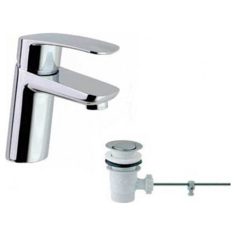 Grifo monomando lavabo Ramon Soler New Fly altura 151mm con válvula de desagüe