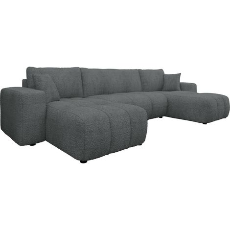Sofá rinconero Comfivo Laurus II, Coral 80, Función de descanso, Almacenaje, 312x145x82cm, 0