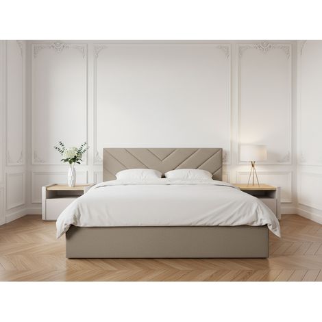 BOBOCHIC - Lit coffre ROMANE 140x190 Beige (1/5)