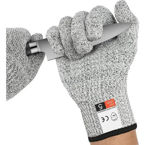Gants Anti Coupures Gants Anti Coupures Professionnels Haute Protection, Gants de Travail de Sécurité pour Cuisine Gant Huitre Protection, Gants pour Ouvrir les Huitres de Niveau 5 (1/5)