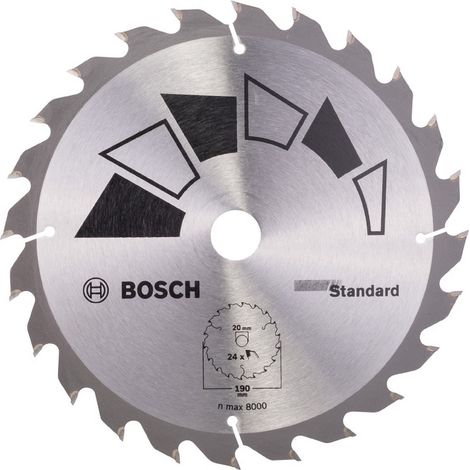 Bosch Lame de scie circulaire STANDARD D= 190 mm Bohrung= 20 mm Z= 24 - 2609256818 (1/4)