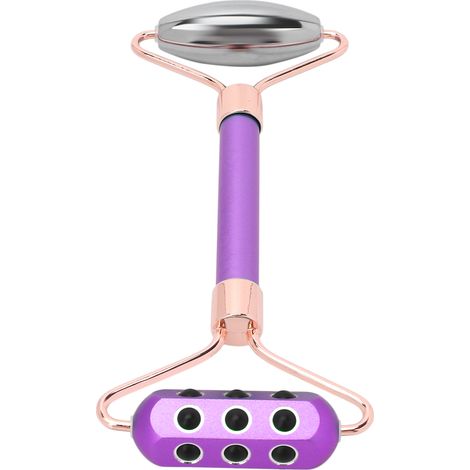Rouleau Facial en Quartz Terahertz - Lissant et Anti-Âge - Massage du Visage - Violet (1/5)