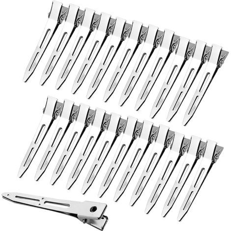 45 Stück Haarspangen Silber Haarclips 5,5 cm Haarklemmen Friseur Alligator Clips Metall Haarspangen für Haarklammern Damen Spangen Friseursalon Mädchen Haarstyling DIY (1/5)