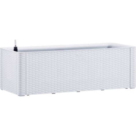 INLIFE Lit surélevé de jardin et système d'arrosage Blanc 100x43x33 cm (1/5)