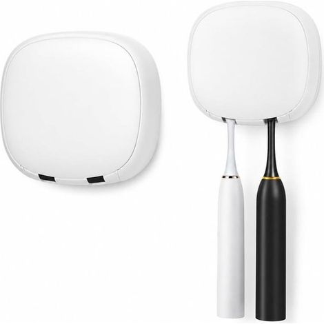 UV-Sterilisator für Zahnbürsten, zur Wandmontage im Badezimmer, mit keimtötender Trocknung, wiederaufladbar über USB, und für Rasierklingen. (1/5)