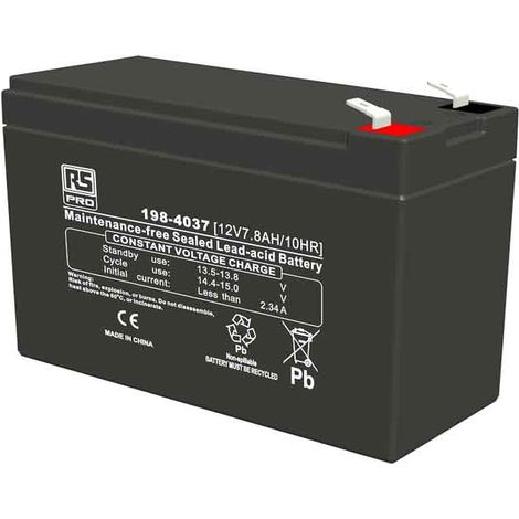 Batterie au plomb étanche RS PRO 12V 7.8Ah ( Prix pour 1 )