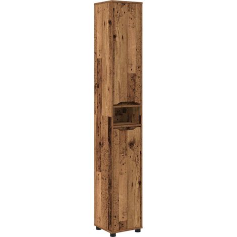 Maison Exclusive - Mobile da Bagno con porta Legno vecchio 30,5 x 30 x 195 cm (1/5)