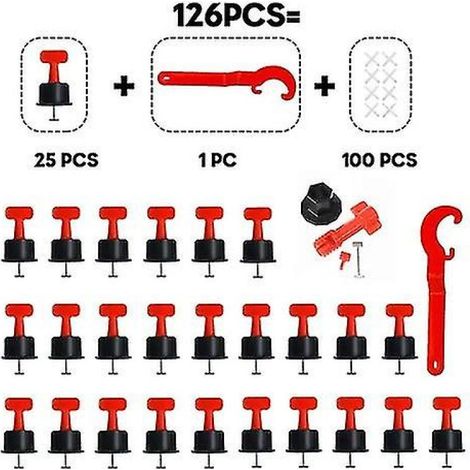 Irovami Kit nivellement carrelage – 100 cales + 4 clés + 500 cales – Idéal pour construction, carrelage (1/5)