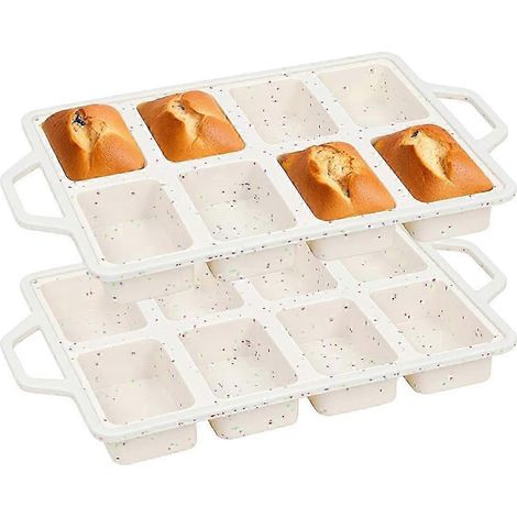 Lot de 2 moules à mini-toasts en silicone antiadhésif - Compatibles avec la cuisson au four et lavables au lave-vaisselle (1/5)