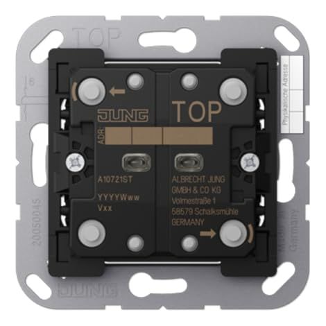 Pulsador Jung KNX blanco 2 vías LED roja