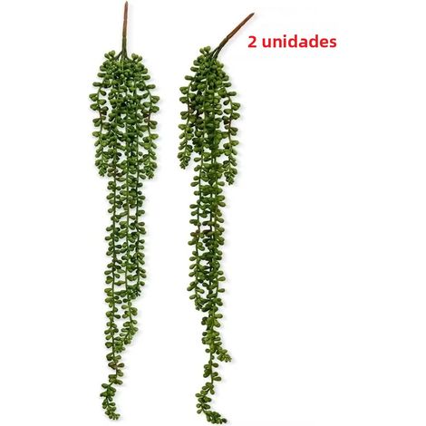 Lot de 2 plantes vertes artificielles imitant les "larmes d'amour", décoration d'intérieur, vrilles en plastique pour ornements de plafond (1/5)