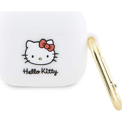 Hello Kitty HKA33DKHSH AirPods 3 Hülle, weiß/weiß, Silikon, 3D-Katzenkopf (1/3)
