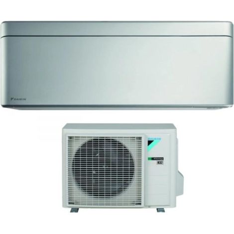 Daikin – Climatiseur réversible 7000 Btu FTXA20BS – Classe A+++ – Wi-Fi intégré – R-32 – Design élégant argent – Silencieux 19 dB(A)