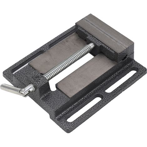 Schraubstock aus Kohlenstoffstahl, 4 Zoll Backenöffnung, flache Backen zum Spannen von Hardwareteilen, robuster Werkstattschraubstock. (1/5)