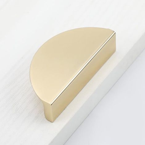 Griffe，8 Stück，64 mm Mittenabstand，Gold，7,8 x 3,7 x 2 cm，Küchenschrankgriffe，Aluminiumlegierung，Griffe für Türen und Schubladen (1/4)