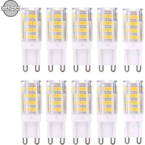 G9 LED-Lampen, warmweiß (3000 K), 5 W, Lichtleistung entspricht 40 W Halogenlampen (420 Lumen), nicht dimmbar, 10er-Packung (1/5)
