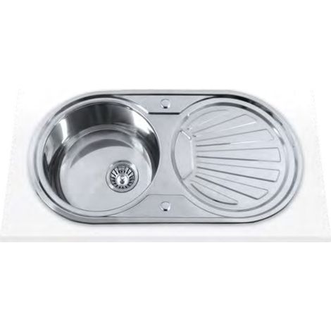 Edesa K2 SE 84 1C1E REVERSIBLE - Fregadero De Cocina Acero 43 Cm 1 Cubeta 1 Escurridor (1/2)