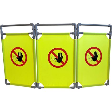 Barrière sécurité RS PRO Gris, Jaune en Polyester Haut. 1 m ( Prix pour 1 ) (1/2)