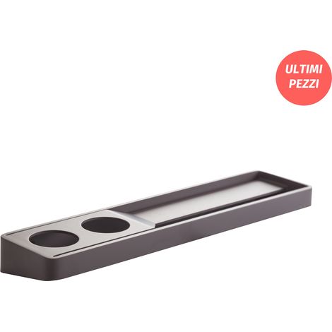 EVER Brunt mensola con porta salvietta con 2 fori a sx cm 60 grigio porpora opaco codice prod: EVBR601SX
