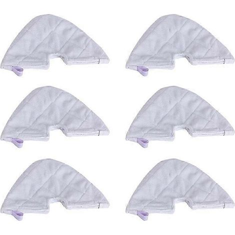 Lot de 6 lingettes AURA pour balai vapeur Shark Euro Pro Steam Pocket Mop S3501 S3601 S3550, lingettes en microfibre demi-cercle angulaires (1/5)