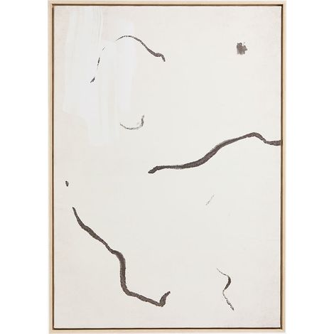 Peinture décorative imprimée sur toile (50x70 cm) Carsen SKLUM Beige Crème