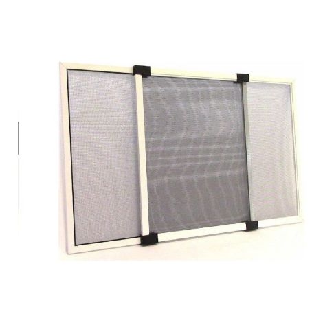 Moustiquaire extensible Ivoire Ral 1013 75x50 cm – Compatible volets roulants – Brosse pour étanchéité – Pour fenêtres et portes-fenêtres