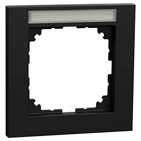 MERTEN - CADRE M-PURE, 1 COMPARTIMENT AVEC PORTE-ÉTIQUETTES, NOIR MAT, IK03, IP20, HORIZONTAL OU VERTICAL, MEG4011-3603