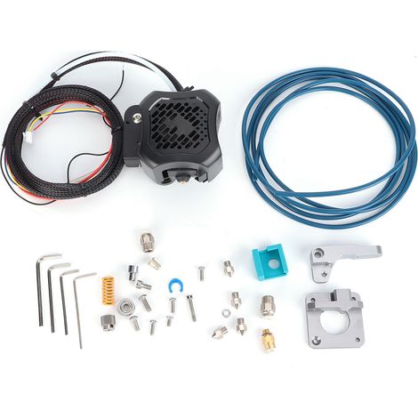 Kit imprimante 3D Ender-3 V2 : extrudeur complet assemblé, buse laiton 0,4mm, tube PTFE, 24V DC, pièce de rechange précise (1/5)