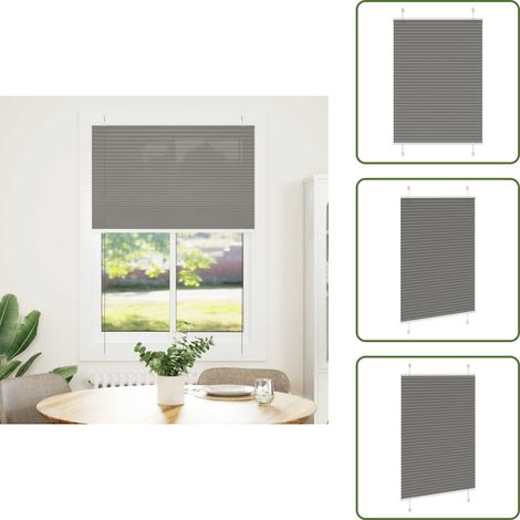 Plissee Anthrazit 85x100 cm Stoffbreite 84,4 cm Polyester - Plissee - Plissees - Faltrollo - Jalousie (1/5)